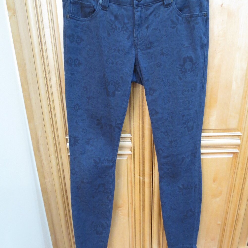 CAbi Jeans #3195 Lace Skinny Blue Size 4